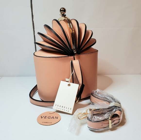 Isabelle Handbags - *SOLD* Isabelle Accordion Vegan Leather Bucket Bag